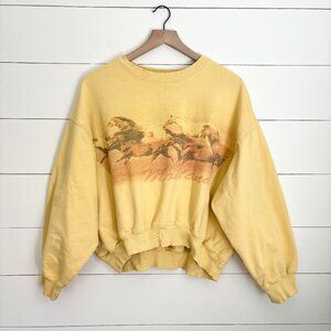 Urban Outfitters oversized yellow Montana horse sweatshirt